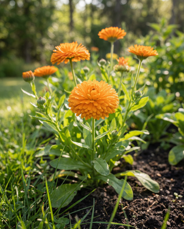 Caléndula Balls Orange (Calendula officinalis) – semillas ecológicas de flor anual de SeedsChoice