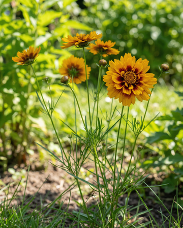 Semillas orgánicas de margarita doble alta mixta (Coreopsis tinctoria) – mezcla anual de SeedsChoice.