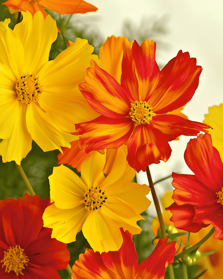 Sementes Bright Lights (Cosmos sulphureus) – mistura anual orgânica