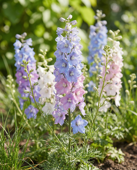 Esporão-de-cavalheiro Imperial Mix (Delphinium consolida) – sementes de flor anual biológica da SeedsChoice
