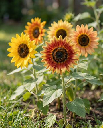 Girasol Compact Spray (Helianthus annuus) – semillas ecológicas de flor anual de SeedsChoice