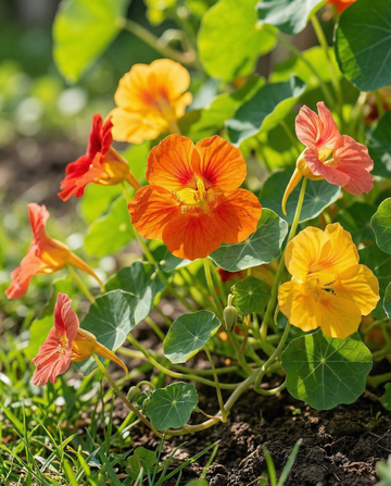 Semillas de capuchina trepadora Climber Mixed Colors (Tropaeolum majus) – trepadora anual orgánica de SeedsChoice