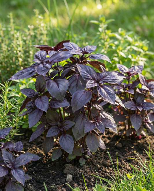 Sementes de manjericão Red Rubin (Ocimum basilicum) – erva anual biológica da SeedsChoice