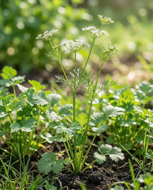 Sementes de coentros (Coriandrum sativum) – erva aromática anual biológica da SeedsChoice