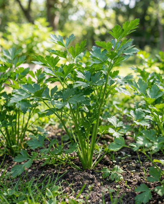 Perejil Gigante D'italia (Petroselinum crispum) – semillas bienales ecológicas de SeedsChoice