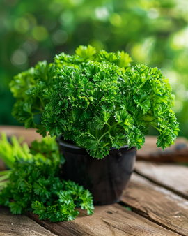 Semillas de perejil Moss Curled ecológico Petroselinum crispum hierba anual
