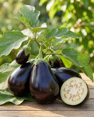 Eggplant Black Beauty (Solanum melongena) – organic annual vegetable seeds from SeedsChoice