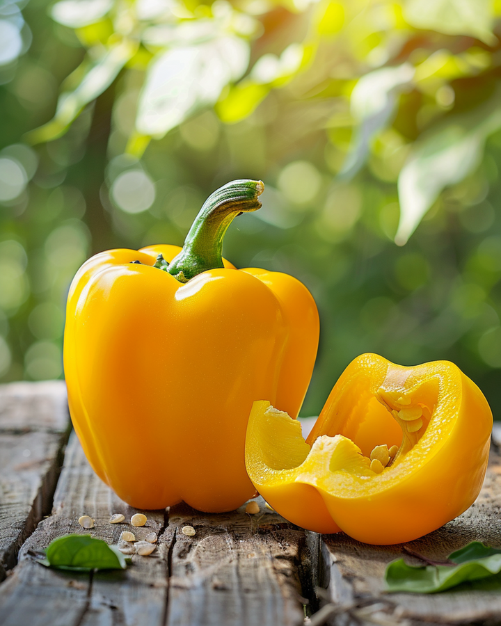 Semillas ecológicas de pimiento dulce Yellow California Wonder (Capsicum annuum) – hortaliza anual