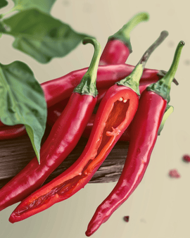 Sementes de Pimento Cayenne Biológico Capsicum Annuum Anual Longo Fino