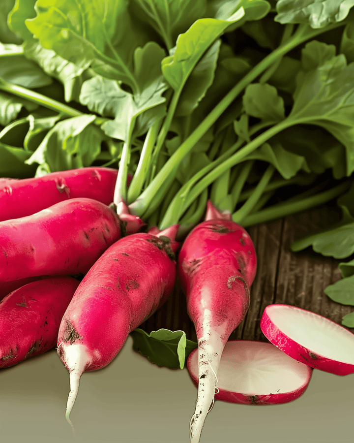 Sementes de rabanete French Breakfast (Raphanus sativus) – vegetal anual biológico