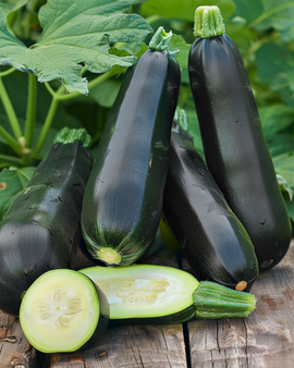 Semillas de calabacín Black Beauty ecológico Cucurbita pepo anual