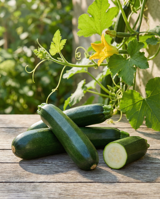 Courgette trepadora Ola Escaladora (Cucurbita pepo) – sementes biológicas de trepadeira anual da SeedsChoice