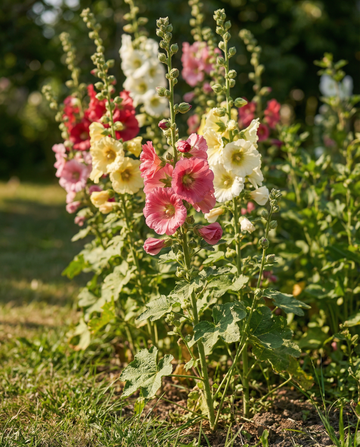 Malvarrosa Summer Carnival (Alcea rosea) – semillas anuales de SeedsChoice