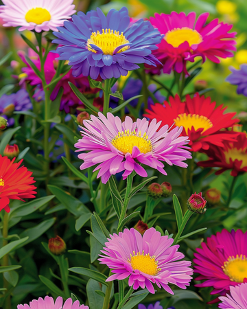 Semillas de áster Mixed Colours (Callistephus chinensis) – mezcla anual