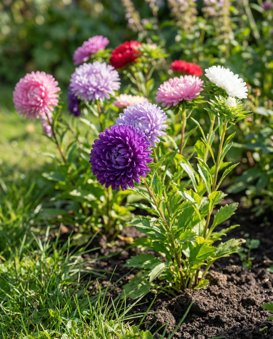 Semillas de aster Queen Of The Market Mixed Colors (Callistephus chinensis) – mezcla anual de SeedsChoice