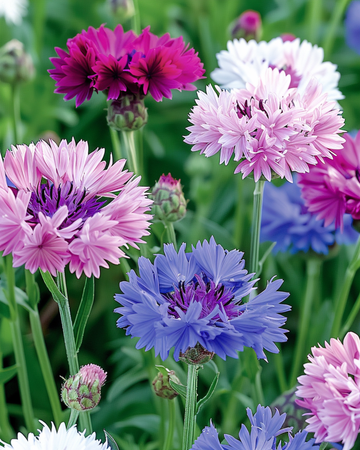 Semillas de aciano Double Flowering Mix (Centaurea cyanus) – flor anual