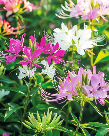 Sementes de Spiderflower Colour Fountain Mix (Cleome hassleriana) – flor anual