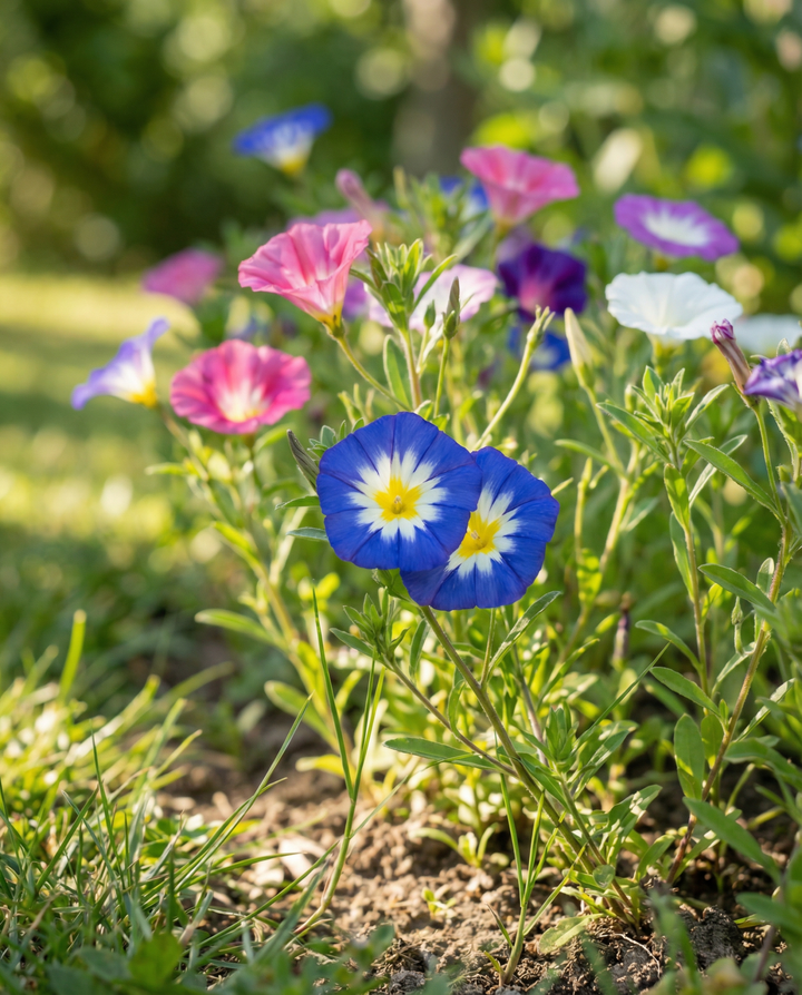Sementes anãs (Convolvulus tricolor) – mistura anual