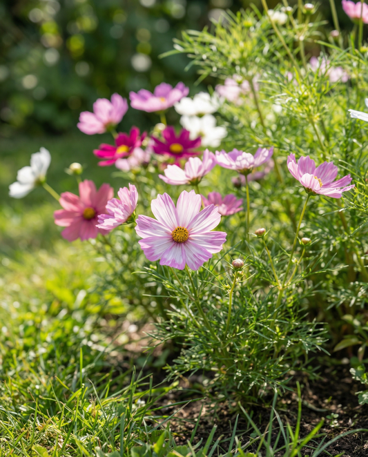 Cosmos enano Dwarf Sensation Mixed (Cosmos bipinnatus) – semillas de mezcla anual de SeedsChoice