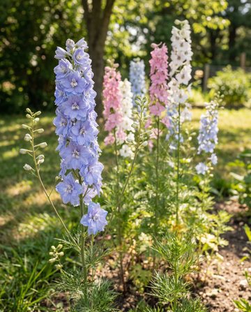 Esporão-de-cavalheiro Imperial Mixed (Delphinium consolida) – sementes de flor anual da SeedsChoice