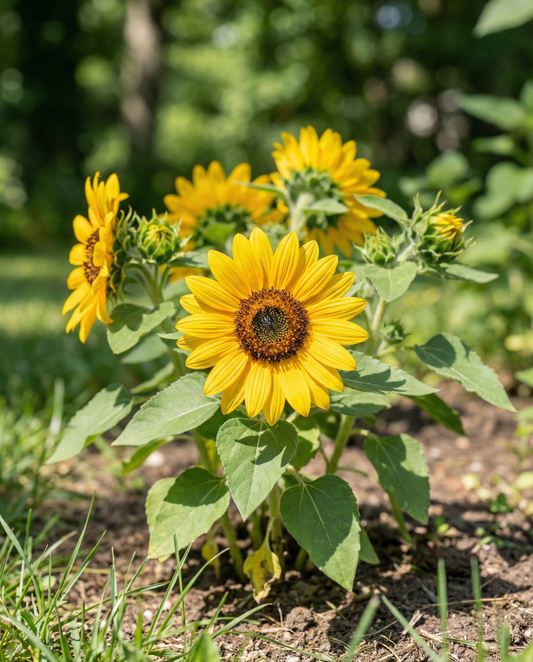 Girasol enano amarillo (Helianthus annuus) – semillas de flor anual de SeedsChoice