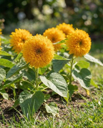 Semillas de girasol Sungold Double Flowered Dwarf (Helianthus annuus) – semillas de flor anual de SeedsChoice
