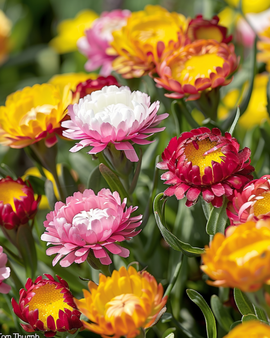 Semillas de siempreviva Helichrysum bracteatum Tom Thumb anual