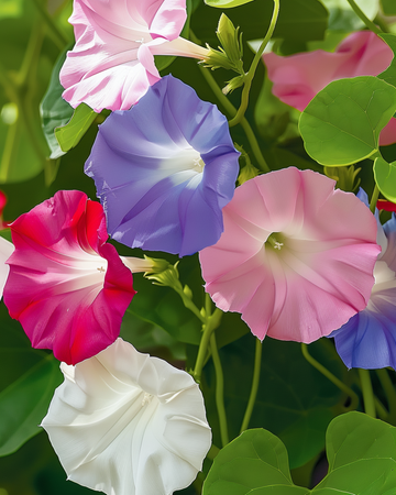 Semillas de enredadera trepadora en colores mixtos (Ipomoea purpurea) – trepadora anual