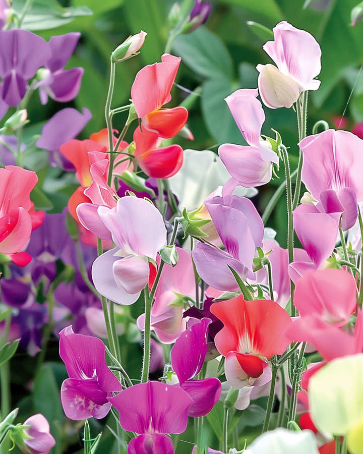 Sementes de chícharo-de-cheiro Royal Family Mixed (Lathyrus odoratus) – flor anual