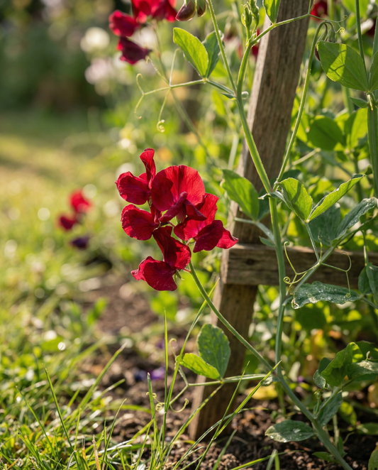 Semillas de guisante de olor Royal Family Red Climber (Lathyrus odoratus) – trepadora anual de SeedsChoice