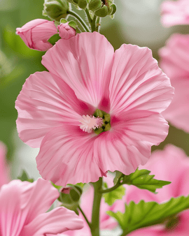 Semillas de malva Silver Cup Lavatera trimestris flor anual