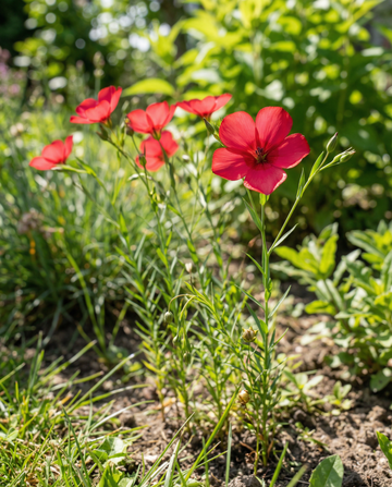 Scarlet Flax (Linum grandiflorum) – semillas de flor anual de SeedsChoice