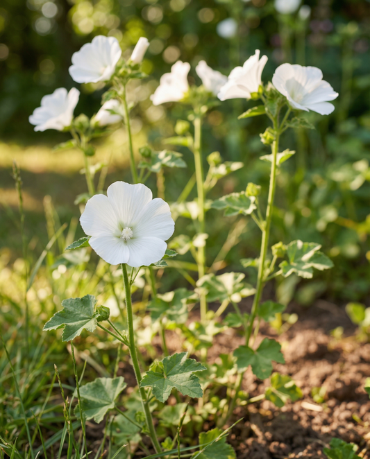 White Queen (Malope trifida) – sementes de flor anual da SeedsChoice