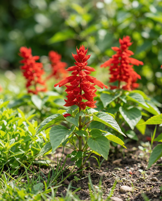 St. John's Fire (Salvia splendens) – sementes de flor anual da SeedsChoice