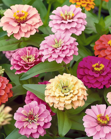 Semillas Thumbelina Dwarf Mixed (Zinnia elegans) – mezcla de plantas anuales