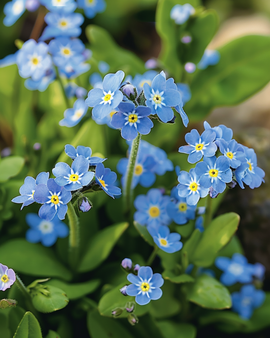Semillas de nomeolvides Myosotis alpestris flores azules bienales