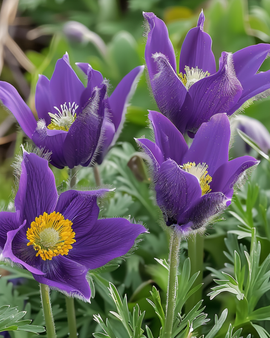 Semillas de pulsatila Pulsatilla vulgaris flor perenne