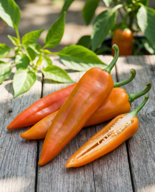 Pimiento dulce Timia Orange Pointed (Capsicum annuum) – semillas de hortaliza anual de SeedsChoice