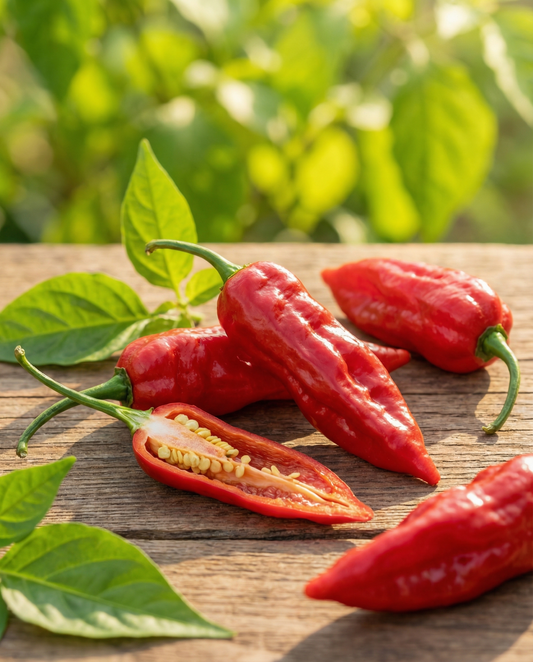 Pimento Bhut Jolokia Vermelho (Capsicum chinense) – sementes de hortícola anual da SeedsChoice