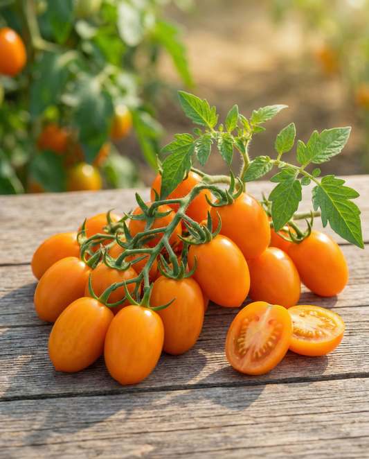 Tomate Snack Dattorange F1 (Solanum lycopersicum) – sementes de hortaliça anual da SeedsChoice