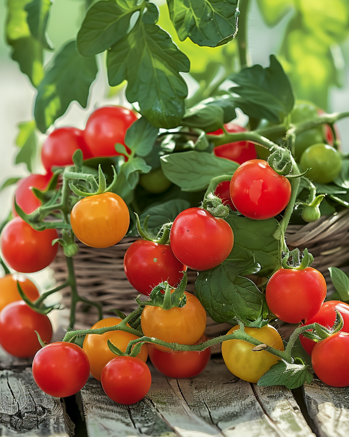 Sementes de tomate-cereja Micro Pot (Solanum lycopersicum) – legume anual