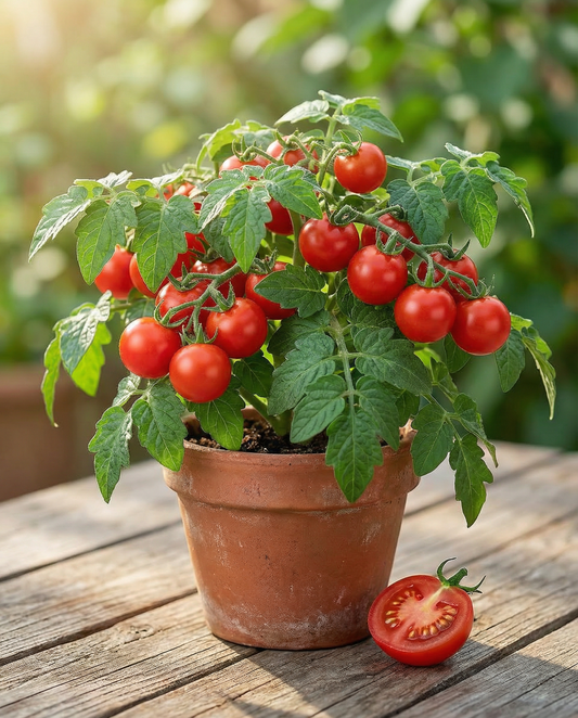 Tomate cherry enano Tiny Tim (Solanum lycopersicum) – semillas de hortaliza anual de SeedsChoice