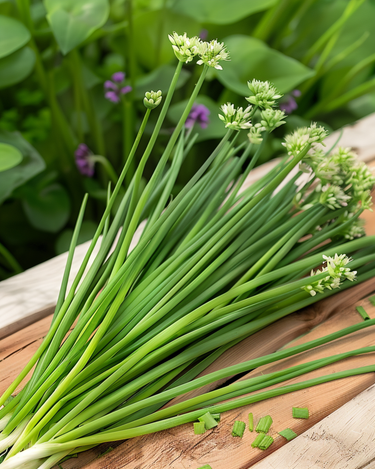 Semillas de cebollino ajo (Allium tuberosum) – hierba perenne