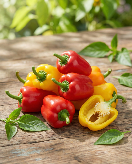 Pimento doce miniatura Tinkerbell Mix (Capsicum annuum) – sementes de hortícola anual da SeedsChoice