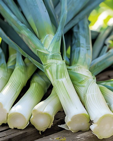 Sementes de alho-francês Bluegreen Winter (Allium porrum) – hortaliça anual