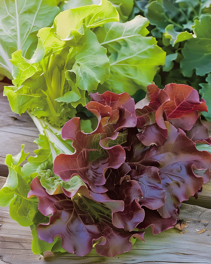 Leaf Lettuce Red Salad Bowl seeds (Lactuca sativa) – annual vegetable