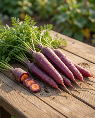 Sementes de cenoura de verão Purple Sun F1 (Daucus carota) – sementes de hortaliça anual da SeedsChoice