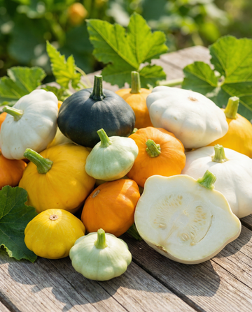 Semillas de Patisson Squash Colour Mix (Cucurbita pepo) – hortaliza anual