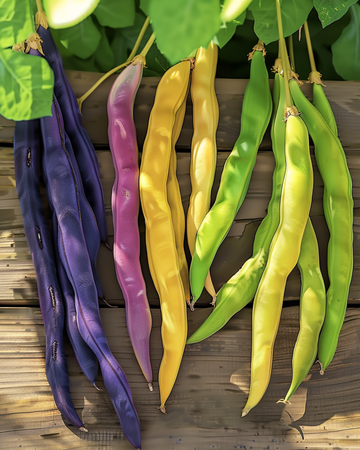 Semillas de judía trepadora Three Color Mix (Phaseolus vulgaris) – vegetal anual