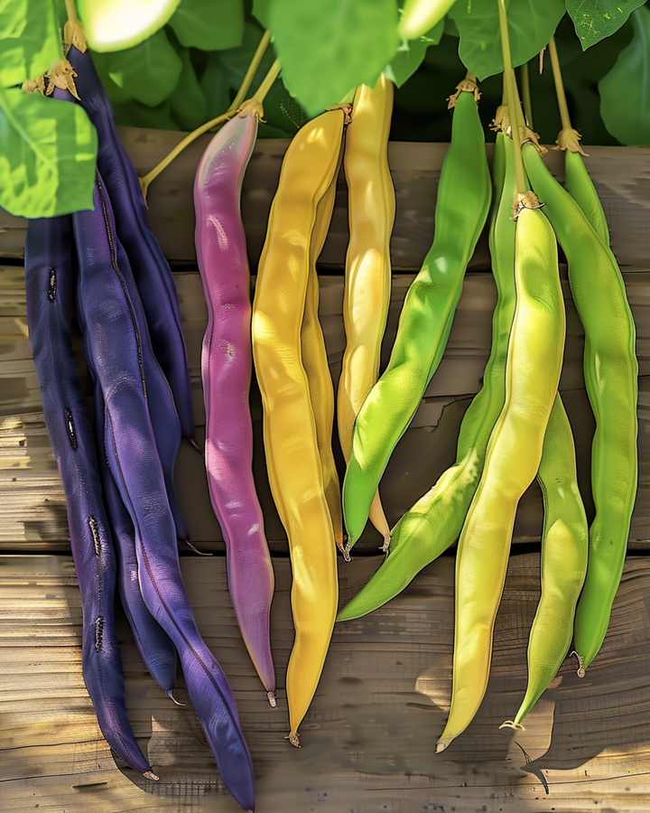Semillas de judía trepadora Three Color Mix (Phaseolus vulgaris) – vegetal anual